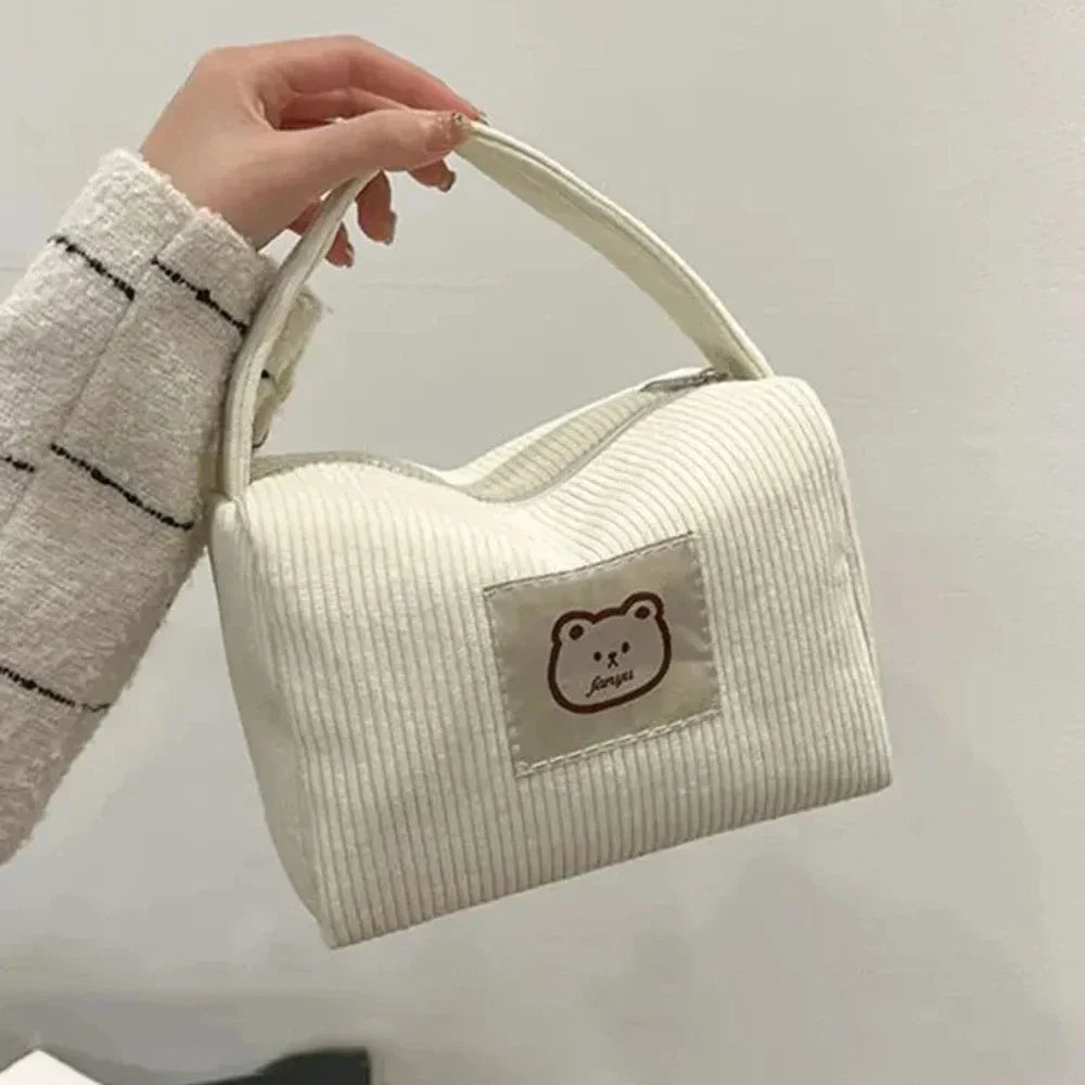 Women's Cosmetic Bags Plush Cute Summer Fashion Large Soft Comfortable Handbag With Handle